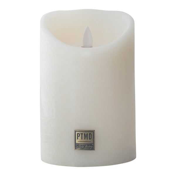 Candle Light rustic White moveble flame L