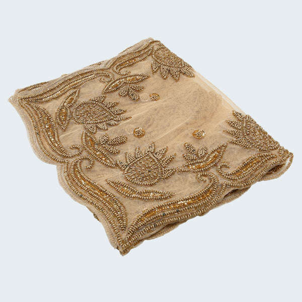 Elvive Gold polyester embroidered table runner