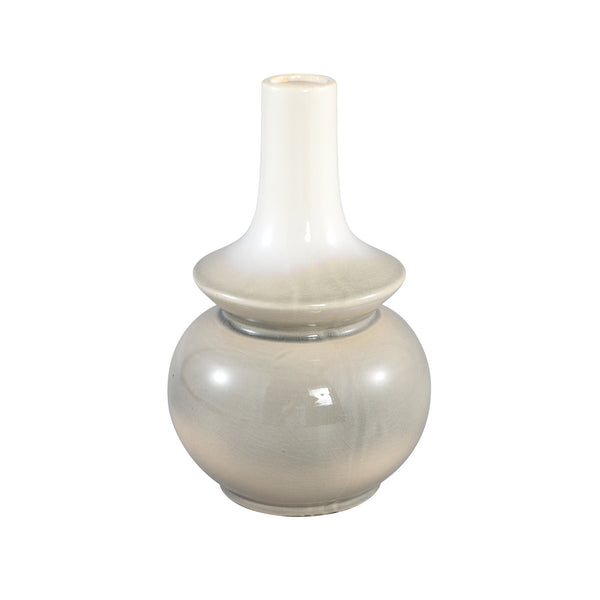 Cyra White ceramic ombre pot bulb shape M