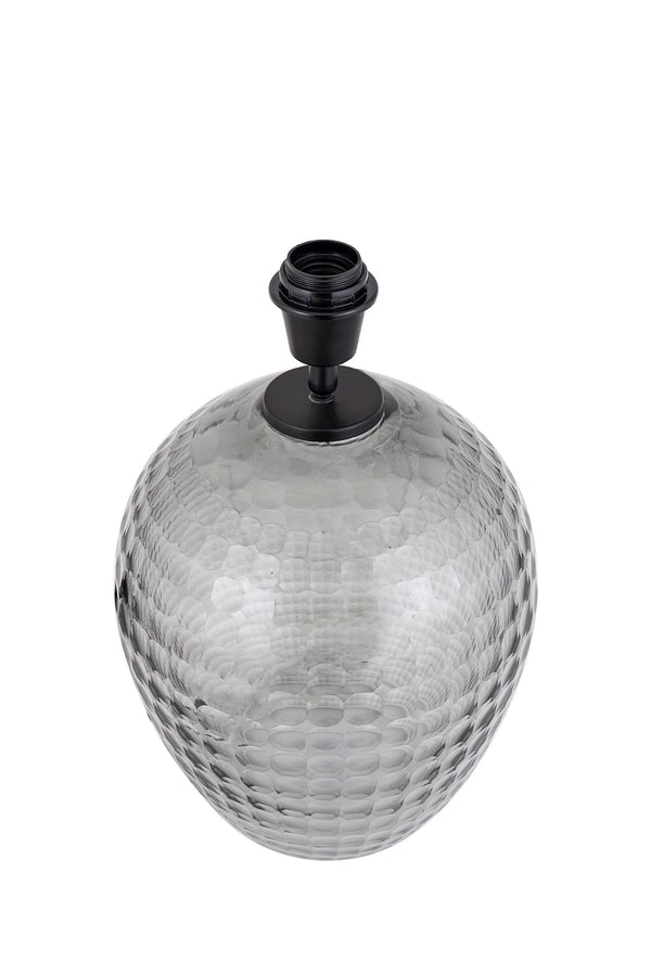 Mexim Grey smoked glass lampbase round