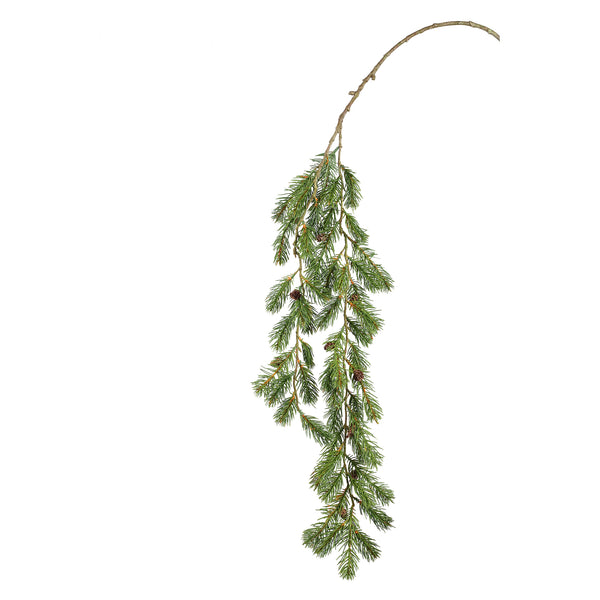 Twig Plant hanging pine spray with pinecones