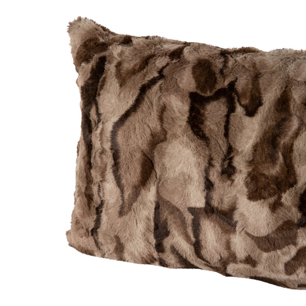 Clarisse artificial fur cushion rectangle