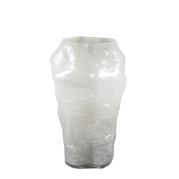 Riley glass vase round irregular shape