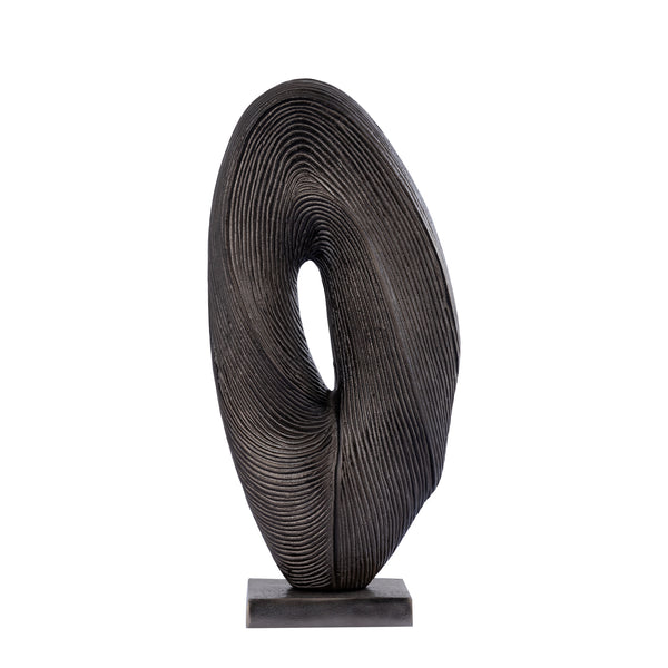 Neona alu round shaped statue ribbed