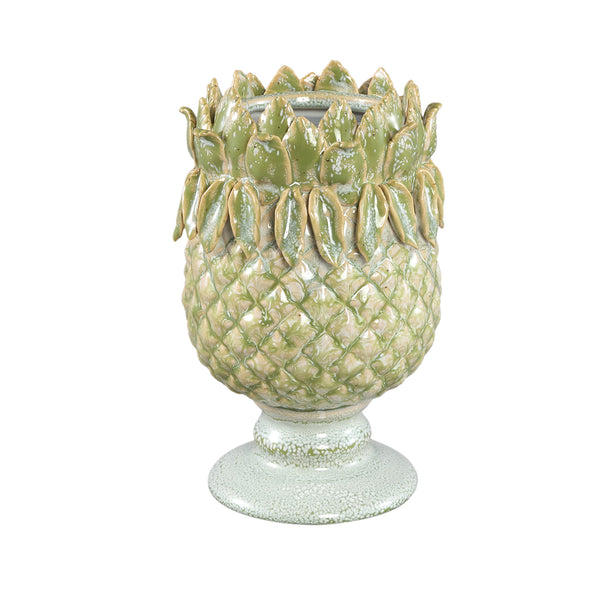 Tamiah ceramic pineapple shaped pot on base