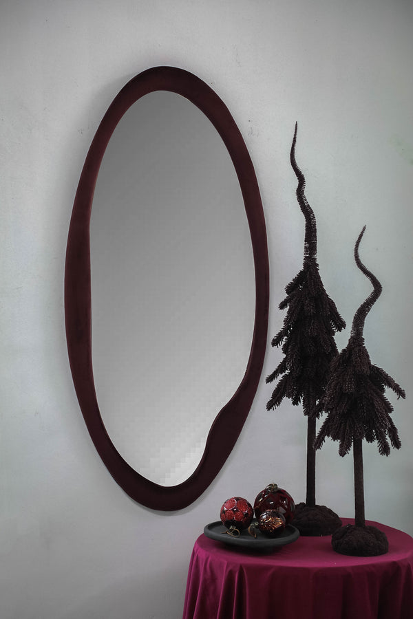 Don velvet mirror organic oval