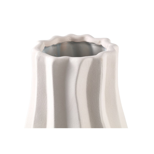 Clair ceramic matt glazed swirl pot on foot