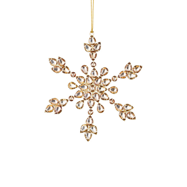 Nabeela iron and PE stone snowflake hanger