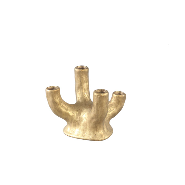 Shivas Gold ceramic candleholder 4 arms 18,5 x 14 x 15