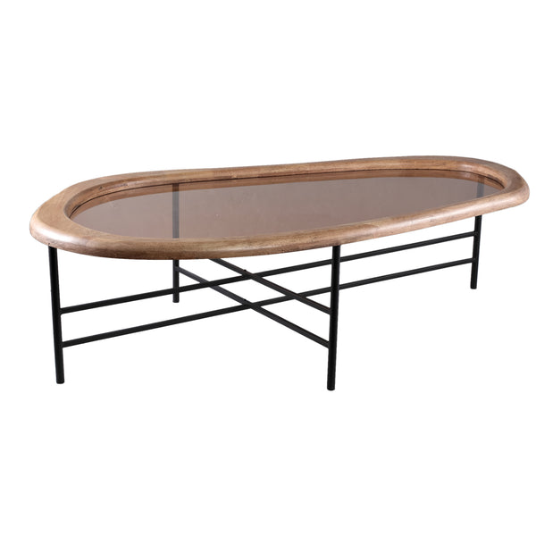 Neelix Natural rubberwood organic coffeetable L