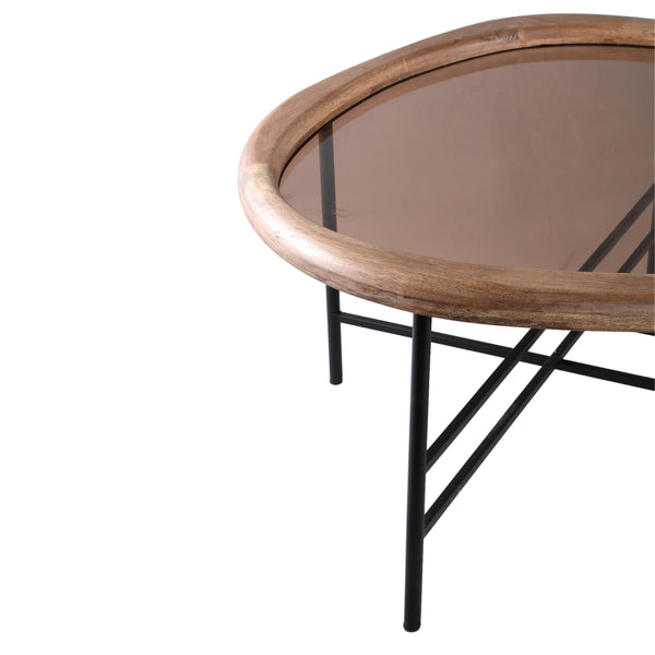 Neelix Natural rubberwood organic coffeetable M