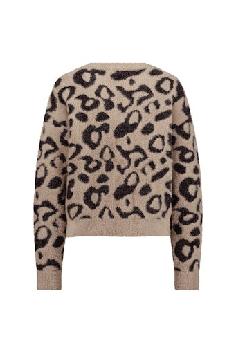 Bibi leopard mink cardigan